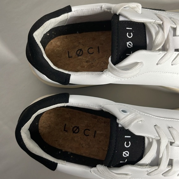 Løci Men's Neo White Vegan Leather Low Top Sneakers Size 47 US 13 - Picture 2 of 8